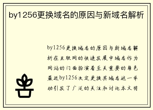 by1256更换域名的原因与新域名解析